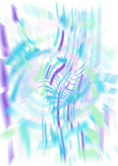 An abstract transparent iridescent color blur design element.