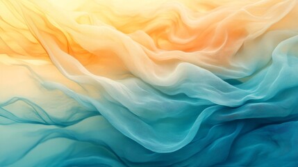 Obraz premium Abstract Draped Fabric in Warm and Cool Tones