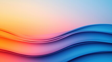 Obraz premium Abstract Waves in Soft Pastel Colors with Gradients and Curves