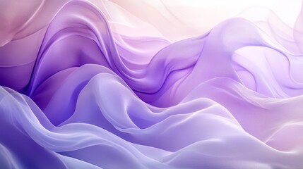 Obraz premium Delicate Purple and Lavender Sheer Fabric Drapes