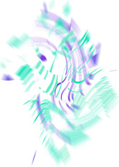 An abstract transparent iridescent color blur design element.