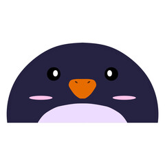 cute bird vector, cartoon bird face, drawing bird face easy and simple full color with isolated background