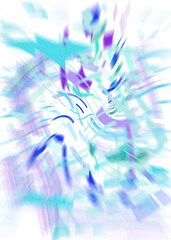 An abstract transparent iridescent color blur design element.