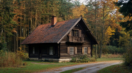 Fototapeta premium Timeless Craft: The Charm of a Wooden Sanctuary