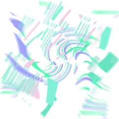 An abstract transparent iridescent color blur design element.