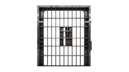 Steel Jail Cell Door Secure Prison Gate Crime Scene Justice Concept