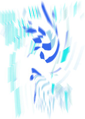 An abstract transparent iridescent color blur design element.