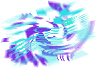 An abstract transparent iridescent color blur design element.