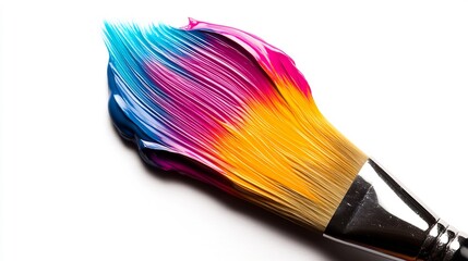 Fototapeta premium Vibrant Paintbrush Stroke: A Symphony of Colors