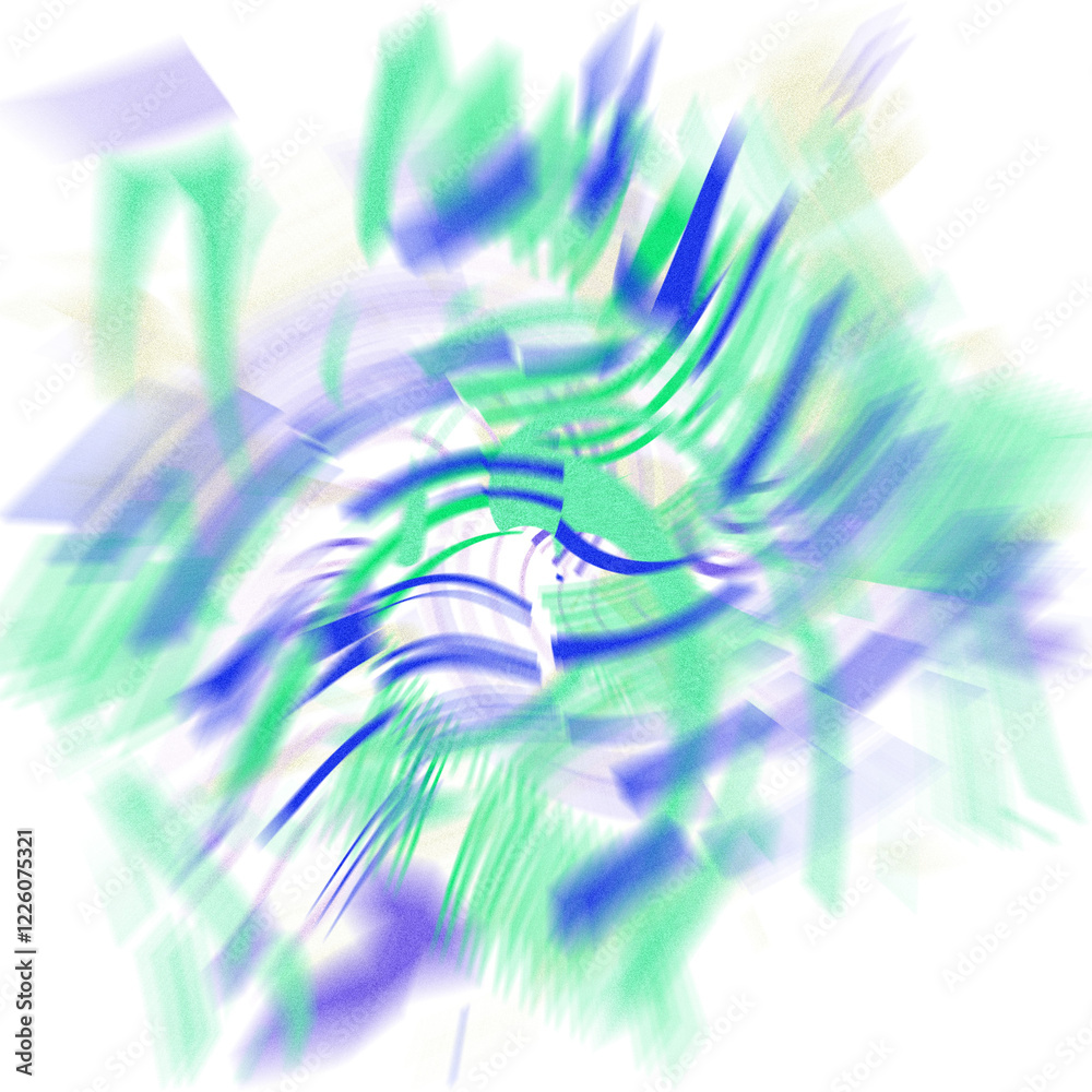 Wall mural an abstract transparent iridescent color blur design element.