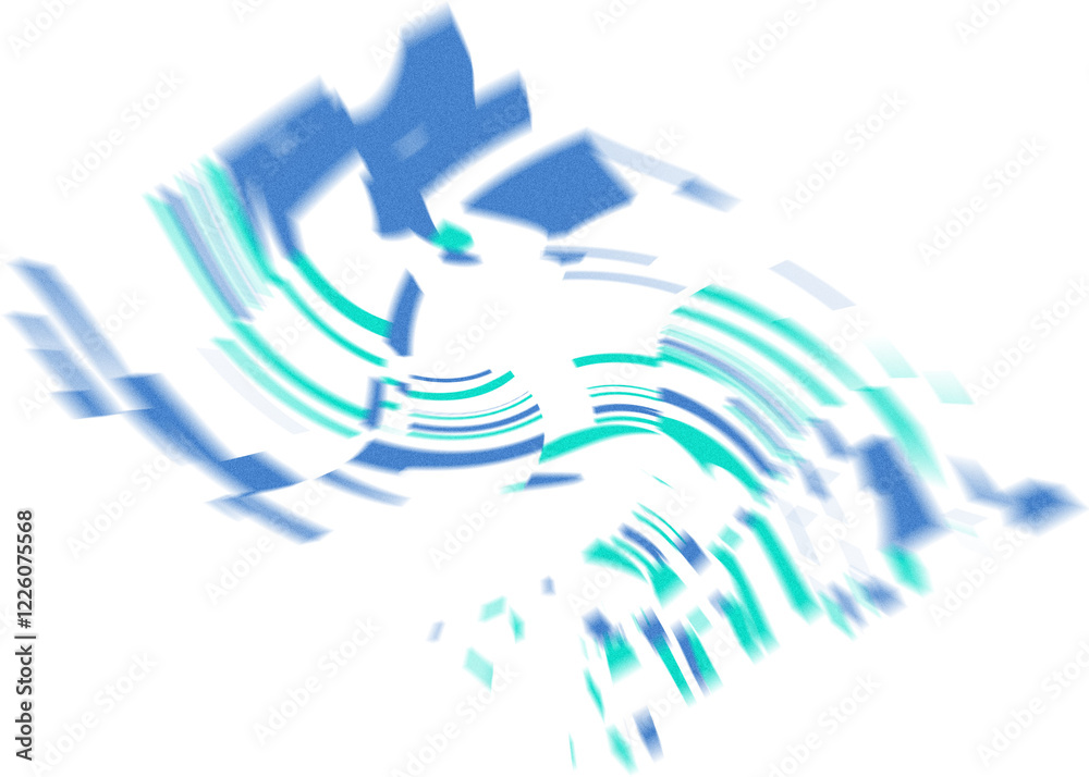 Wall mural an abstract transparent iridescent color blur design element.