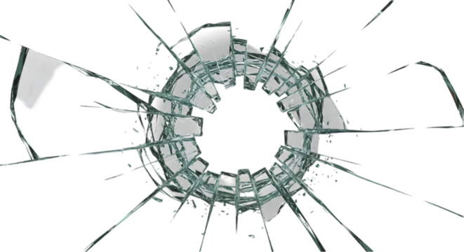  A broken hole in glass. shesha PNG glass crash ISOleted in white background