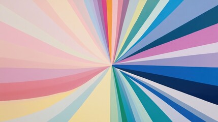 Vibrant multicolor abstract art with radiating pattern