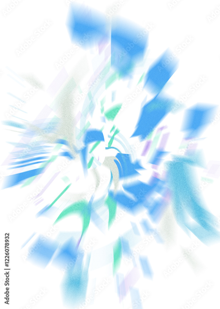Wall mural an abstract transparent iridescent color blur design element.