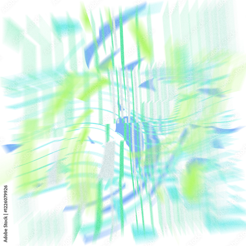 Wall mural an abstract transparent iridescent color blur design element.