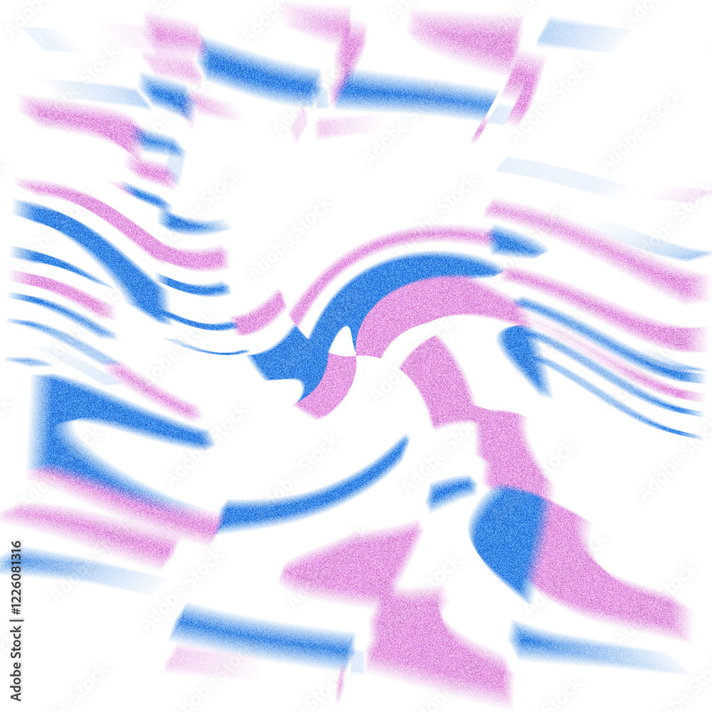 Wall mural an abstract transparent iridescent color blur design element.