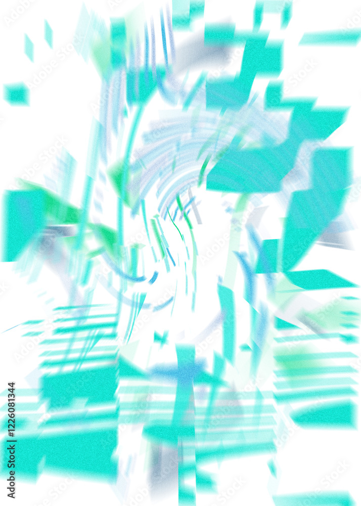 Wall mural an abstract transparent iridescent color blur design element.