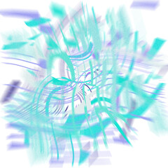 An abstract transparent iridescent color blur design element.