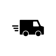 Delivery truck icon vector illustration. Delivery truck sign and symbol. Shipping fast delivery icon