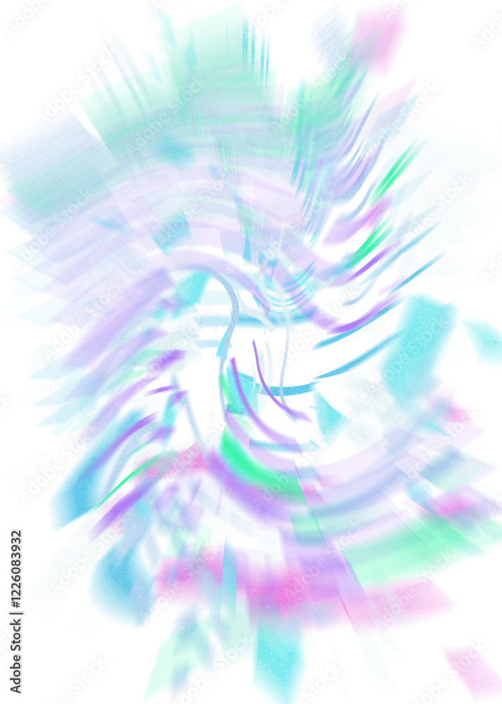 Wall mural an abstract transparent iridescent color blur design element.