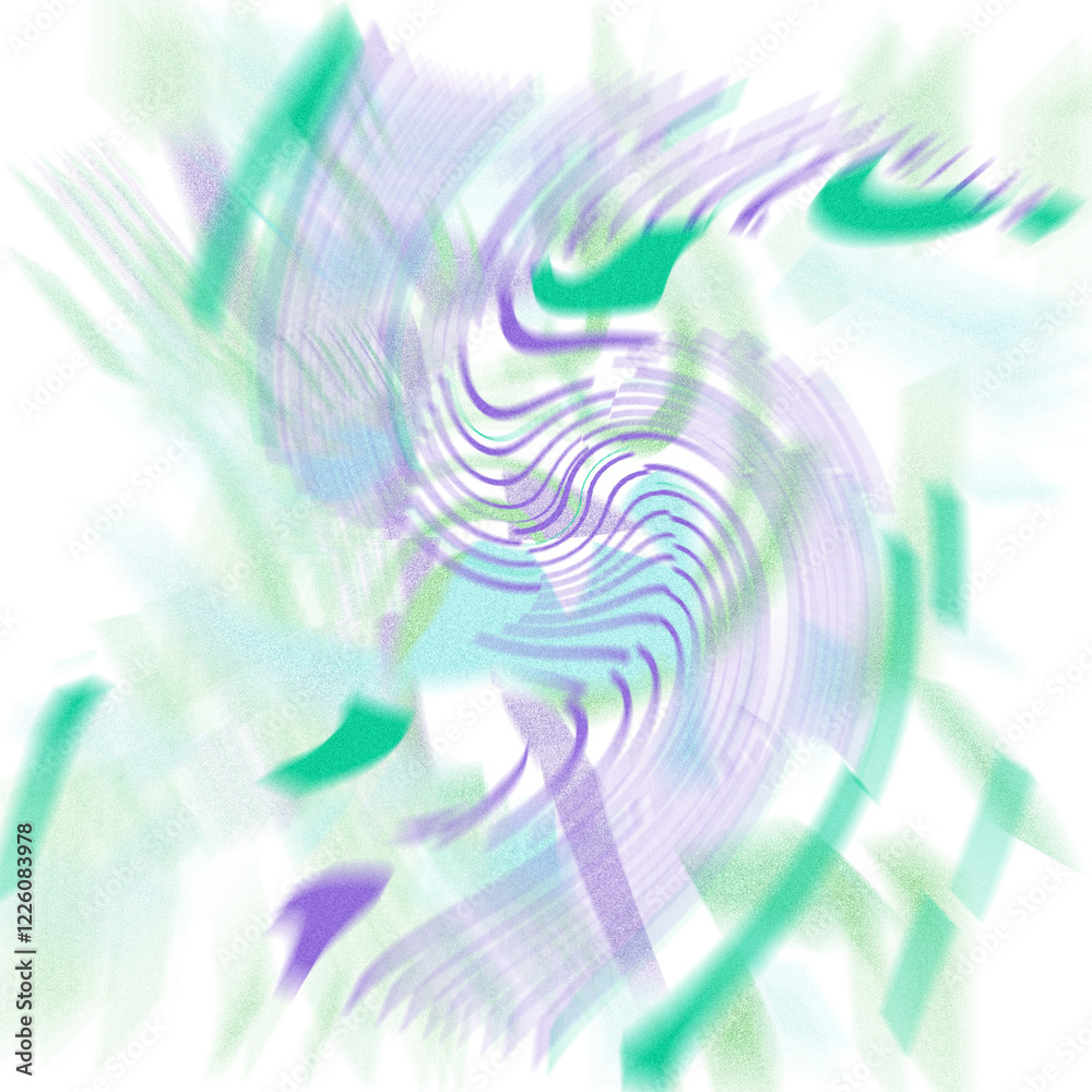 Wall mural an abstract transparent iridescent color blur design element.