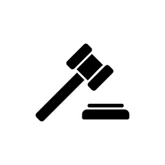 Gavel icon vector illustration. judge gavel sign and symbol. law icon. auction hammer