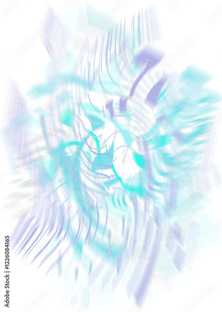 Wall mural an abstract transparent iridescent color blur design element.