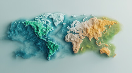 A Dynamic global map showcasing temperature variations for climate analysis