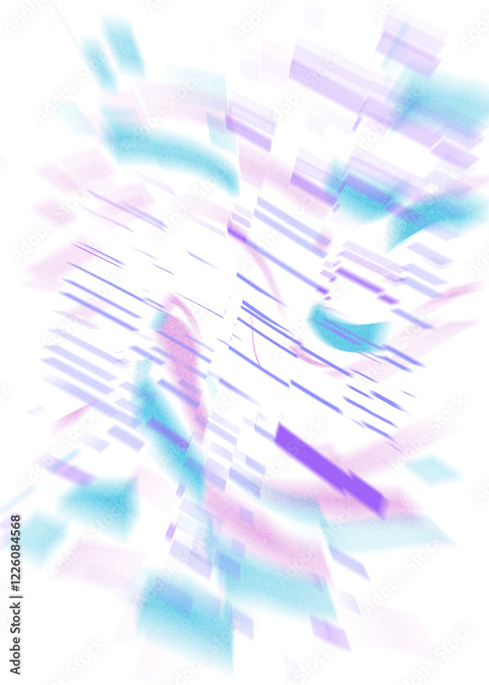 Wall mural an abstract transparent iridescent color blur design element.