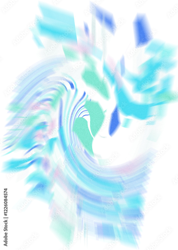 Wall mural an abstract transparent iridescent color blur design element.
