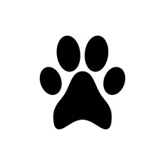 Paw icon vector illustration. paw print sign and symbol. dog or cat paw