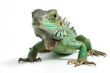 Obraz premium Vibrant Green Iguana Close-Up