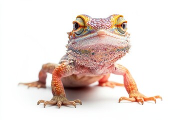 Obraz premium Vibrant colors of a young lizard.