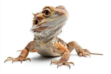 Naklejka premium A curious bearded dragon lizard