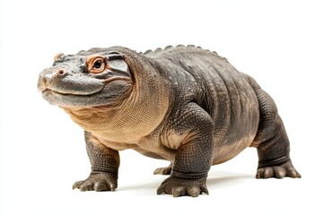 Obraz premium A curious, chubby crocodile.