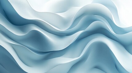 Fototapeta premium Abstract Blue Wave Pattern Digital Art