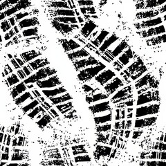 SEAMLESS Pattern. Grunge Tire Track Marks. 300 dpi | 12 inch | 3600 px. For printing, sublimation, web design, masking. 