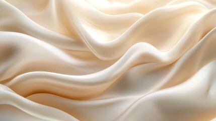 Obraz premium Elegant Draped Beige Silk Fabric Texture
