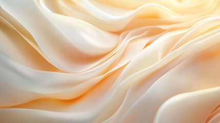 Obraz premium Elegant Draped Pale Yellow Silk Fabric Texture