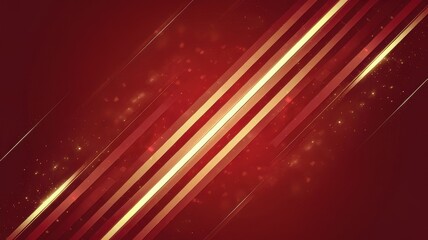 Obraz premium An abstract background with dynamic golden and red stripes creating a vibrant and energetic atmosphere.