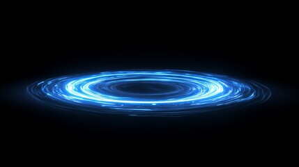 Fototapeta premium Abstract Blue Light Swirling Vortex Pattern