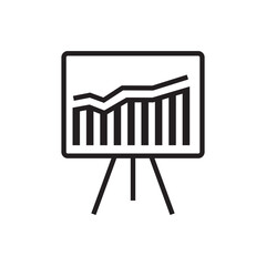 Graph Icon in trendy flat style. 
increase graph