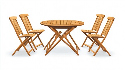 Premium Teak Wood Space-Saving Furniture Set for Modern Living Spaces