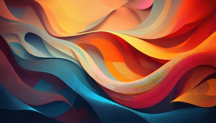 Textured Abstraction Vibrant Shadows and Flowing Forms in a Striking Artistic Backdrop, Emphasizing Mood and Complexity, Ideal for Modern Decor or Creative Design Projects.