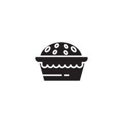 Pie icon.Flat vector illustration