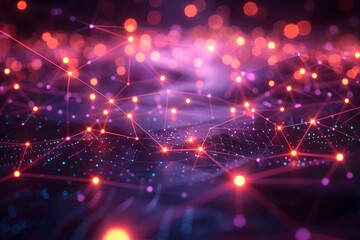 A bunch of lights that are connected to each other