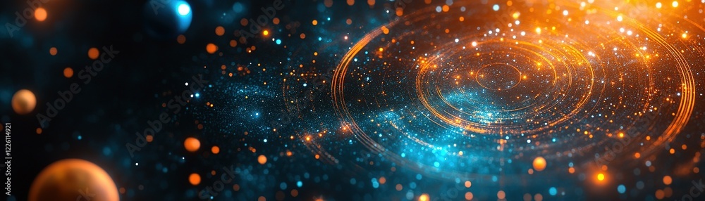 Canvas Prints galactic exploration journey through the cosmos deep space digital art sci-fi abstract vibrant viewp