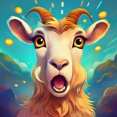 Obraz premium Lustige Ziege