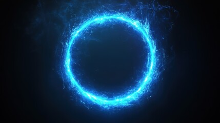 Dynamic electric circle animation digital space graphic content futuristic environment abstract viewpoint