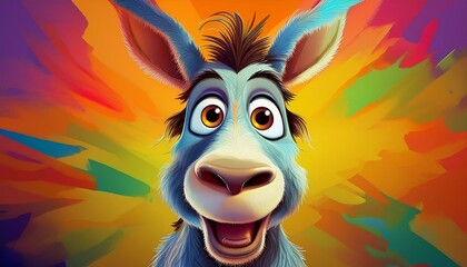 Obraz premium Lustiger Esel